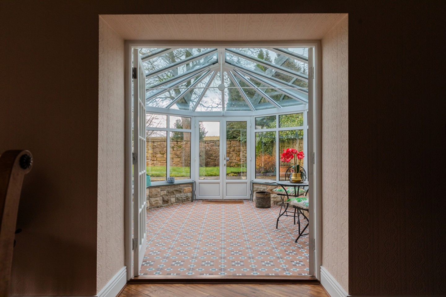 large entrance into a conservatory 